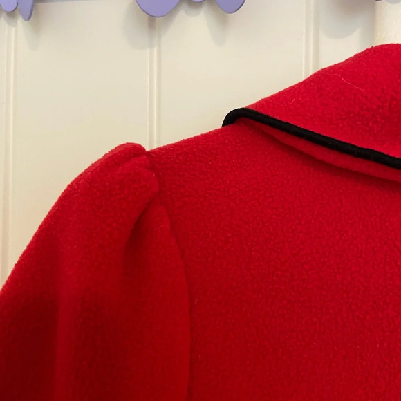 NWOT | Kids Headquarters red black‎ polka dot ruffle buttoned coat — 18 months - Picture 6 of 6